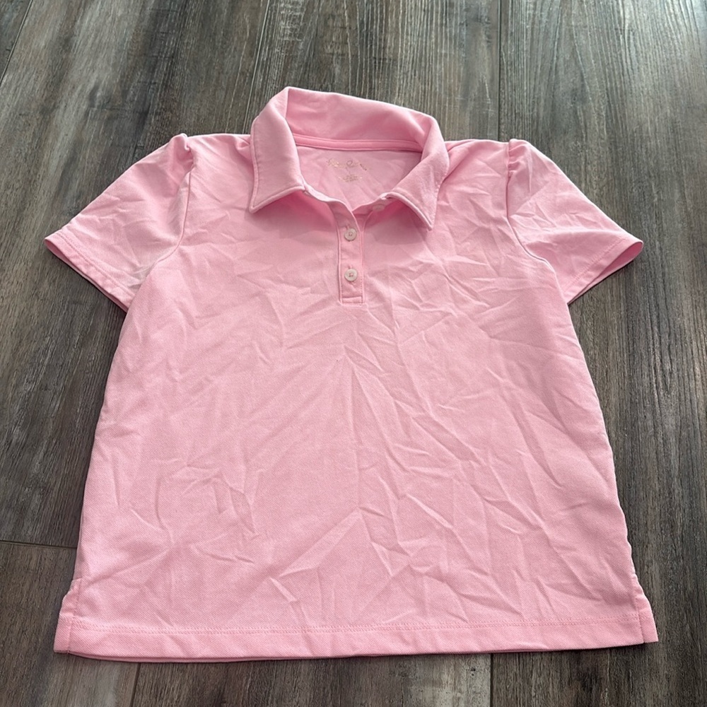 Lilly Pulitzer Pink Short Sleeve Polo shirt size 8-10